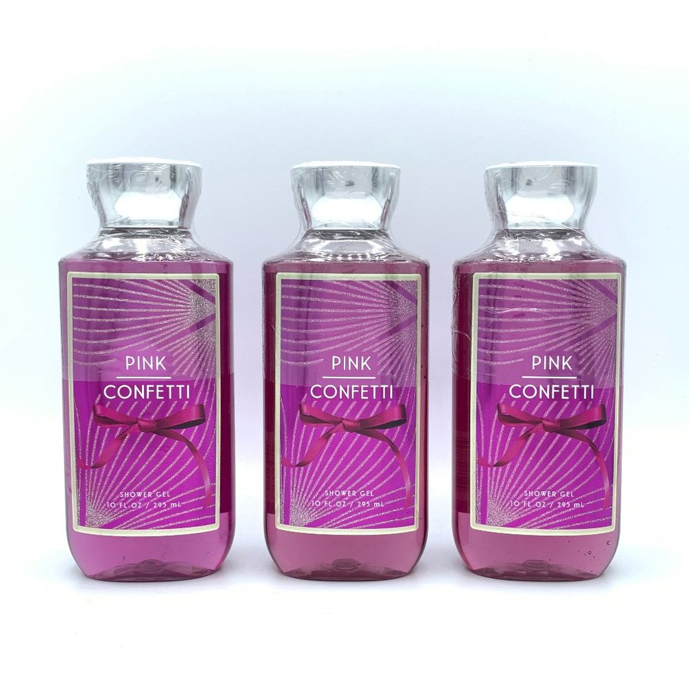 Bath and Body Works Pink Confetti Shower Gel TRIO